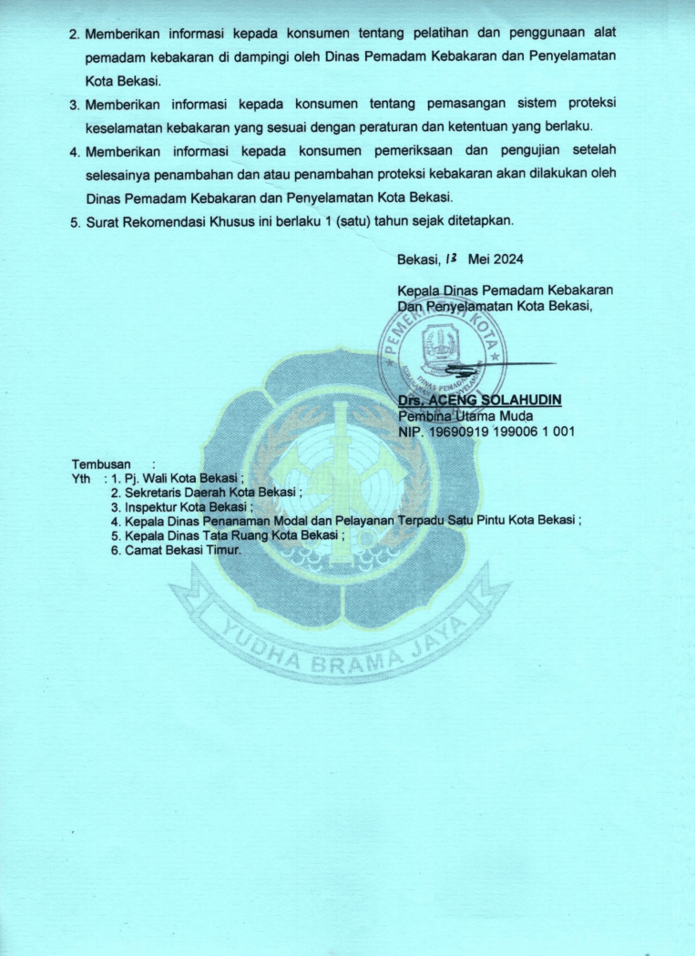 13 REKOMENDASI DAMKAR 2024-2